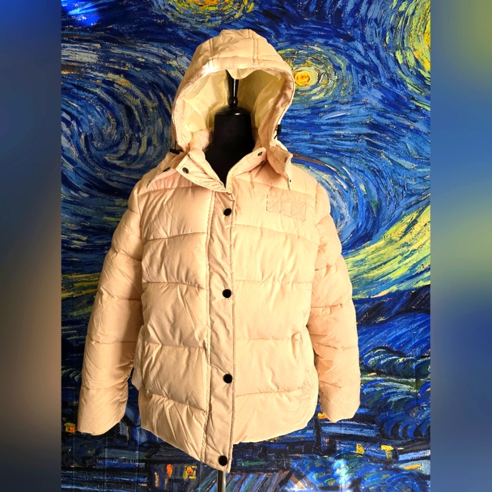 Beige 2xl Puffer Coat